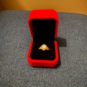 Moissanite 2 Carat Gold Over Sterling Silver Ring